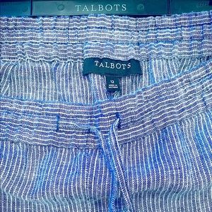 Talbots linen wide leg pants